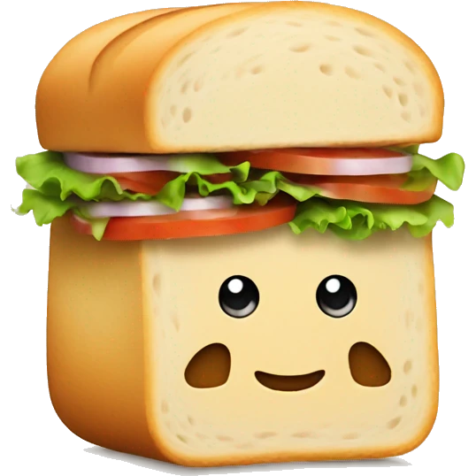 Sandwich wearing a hat emoji