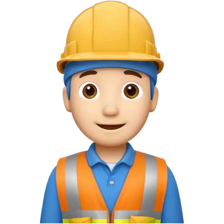 pocoyo trabajando de albayil pero manteniendo el disllo de pocoyo emoji