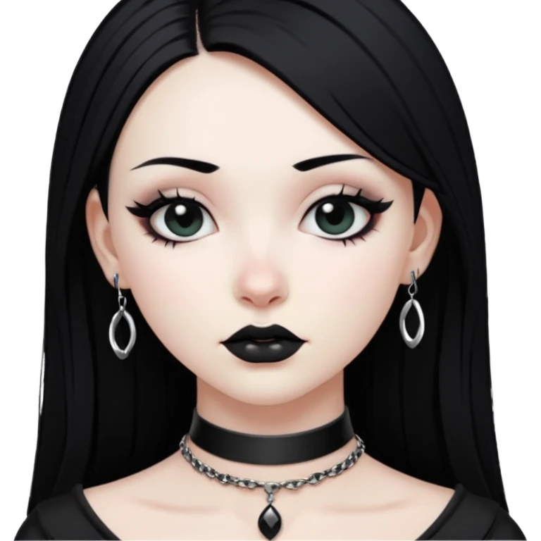 goth black white choker , remove background  emoji