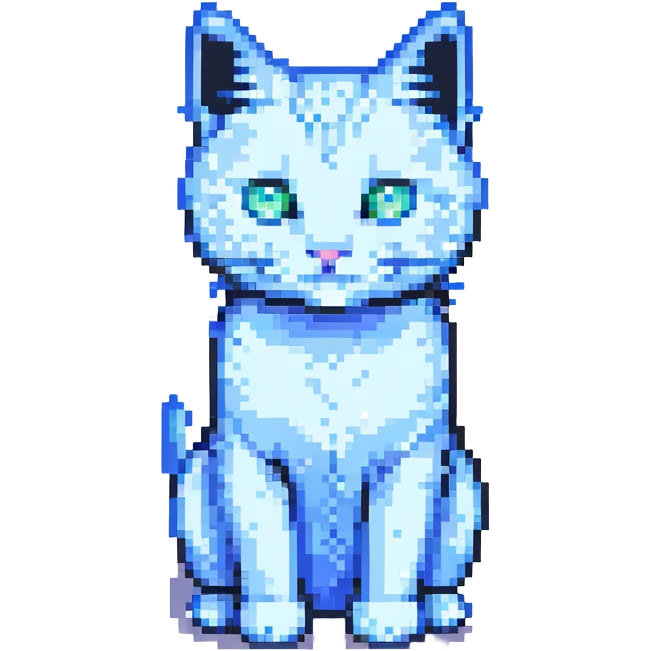 light-blue cat emoji