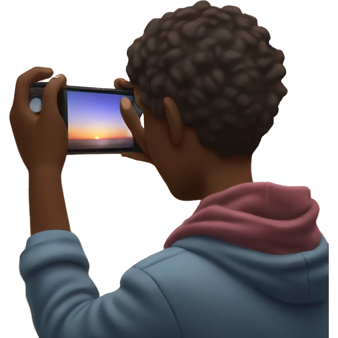 Someone taking a photo of the sunset. emoji