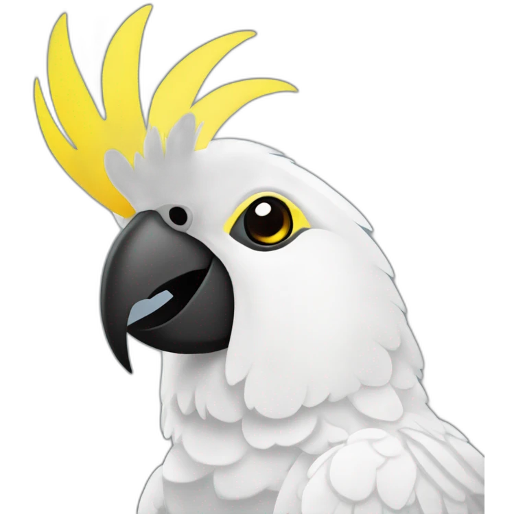 - parrot- cockatoo - black emoji