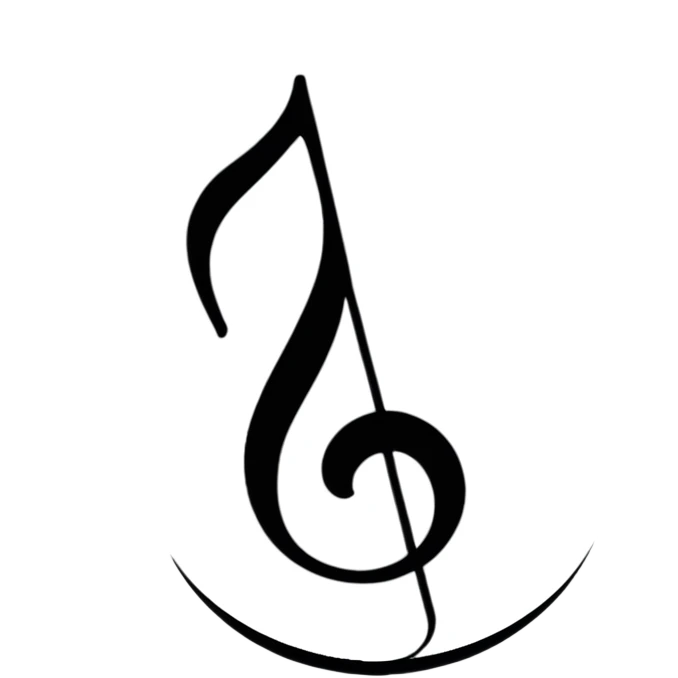 quarter note on white circle emoji