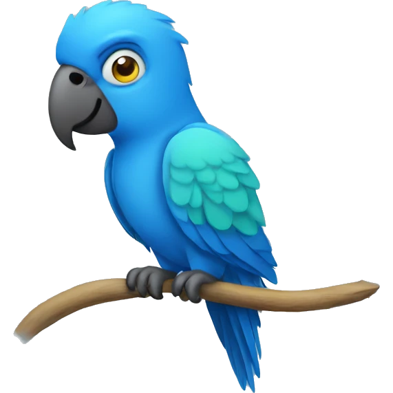 Blue parrot  emoji