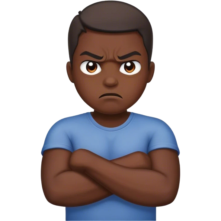 angry person crossing arms emoji