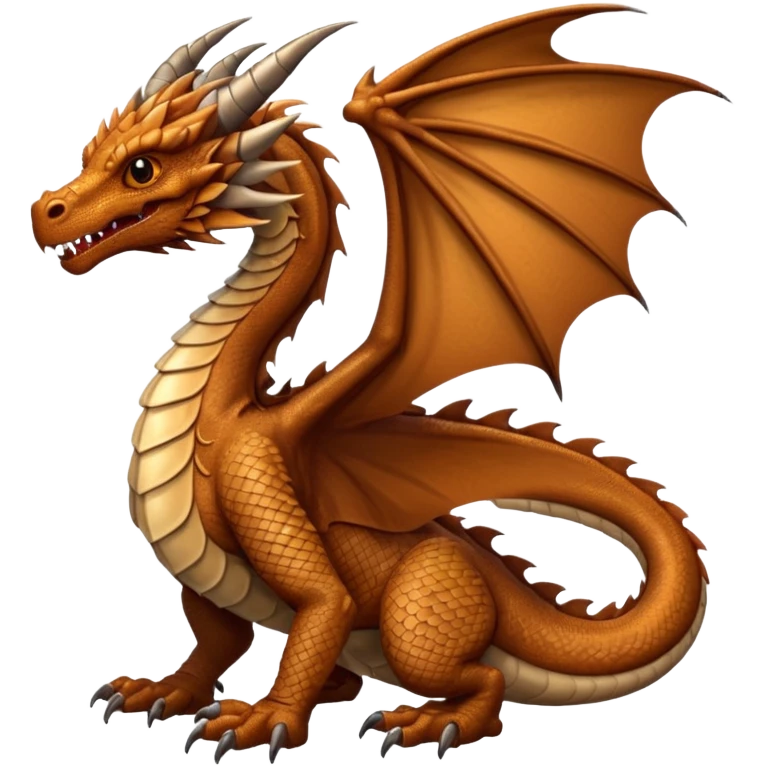 Brown winged dragon emoji