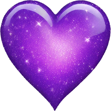 Purple sparkle heart emoji