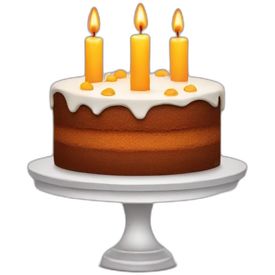 Cake with candles emoji