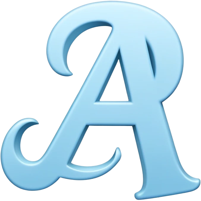 Light-blue romantic alphabet letter emoji
