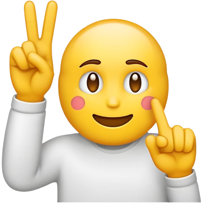 The yellow emoji with two middle fingers emoji