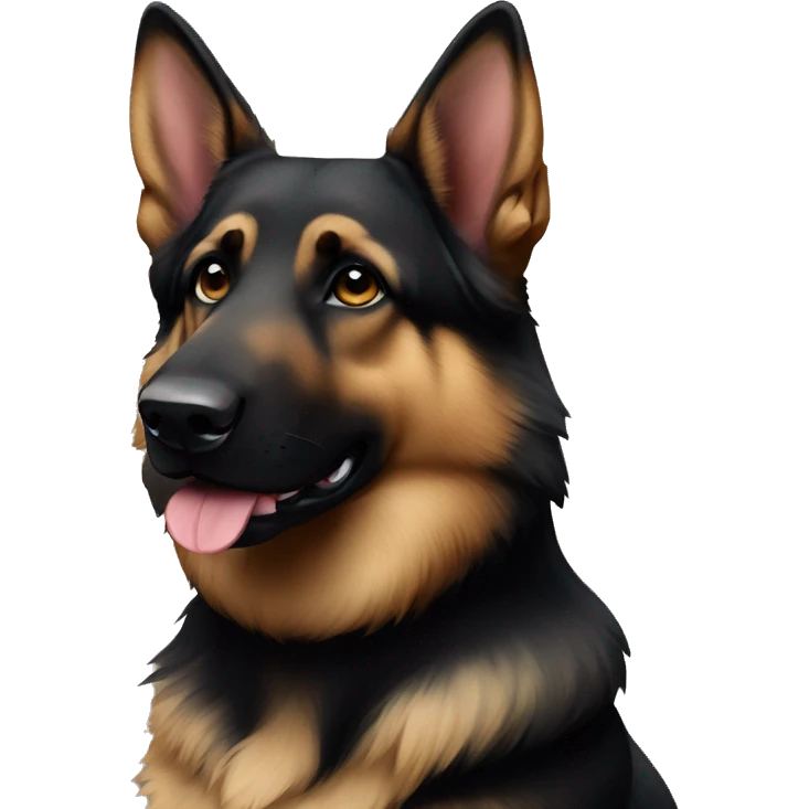 black and tan german shepherd emoji
