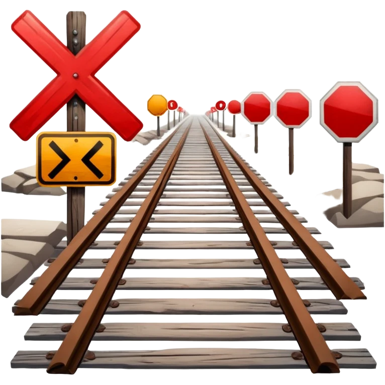 Railroad crossing  emoji