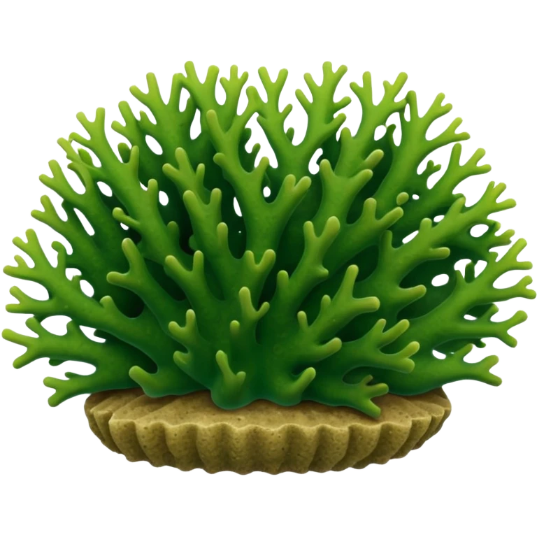 green Coral in sea emoji
