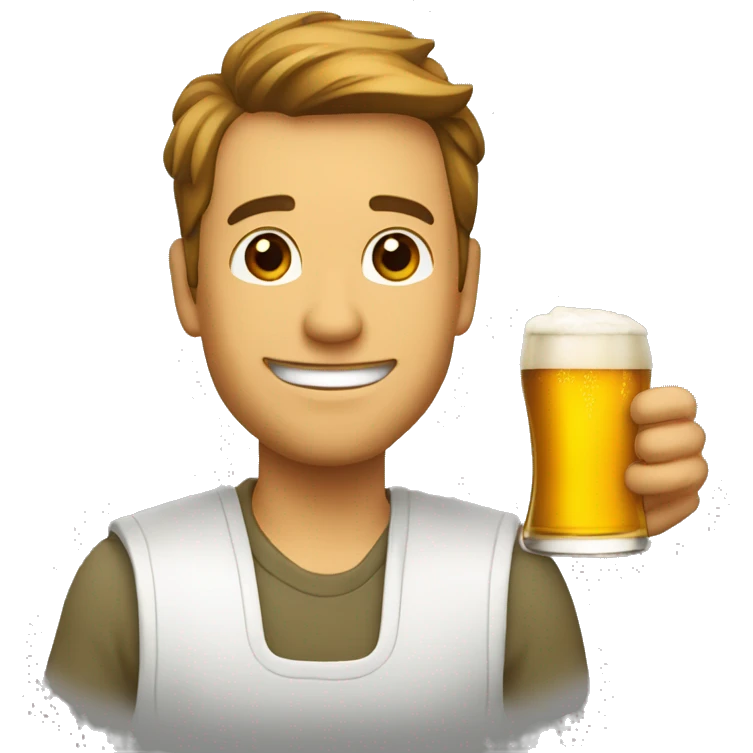 J'aime beaucoup qui boit une bière emoji