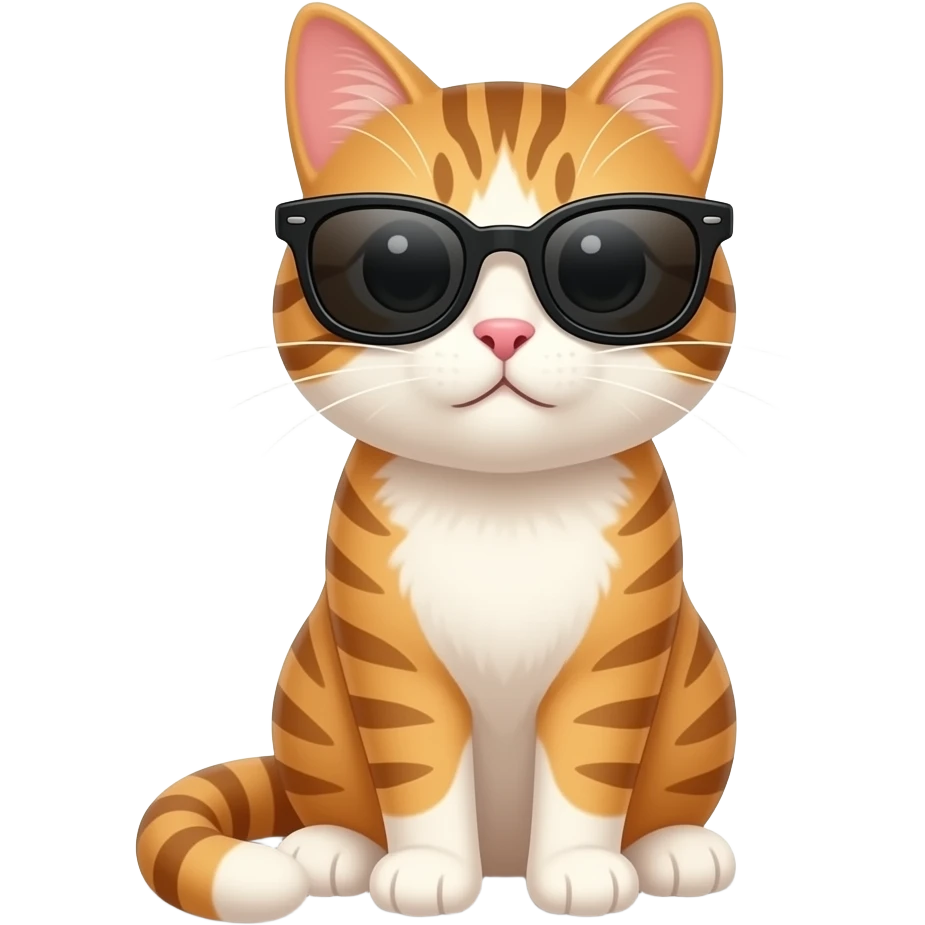Cat wearing sunglasses emoji