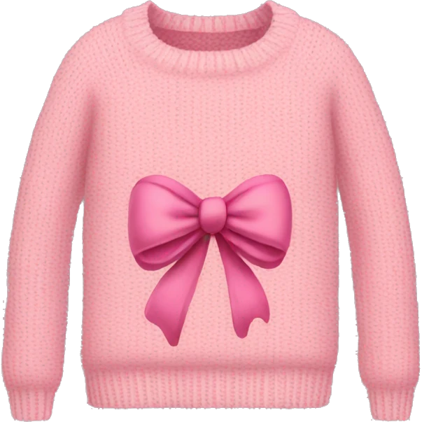 Pink bow sweater emoji