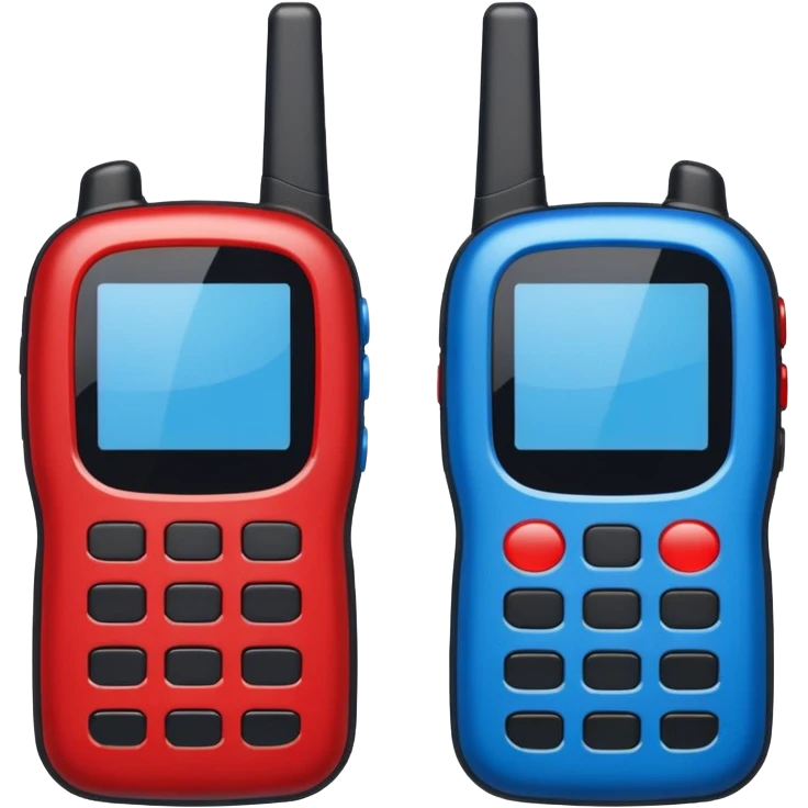 Walkie talkie pair (red & blue) emoji