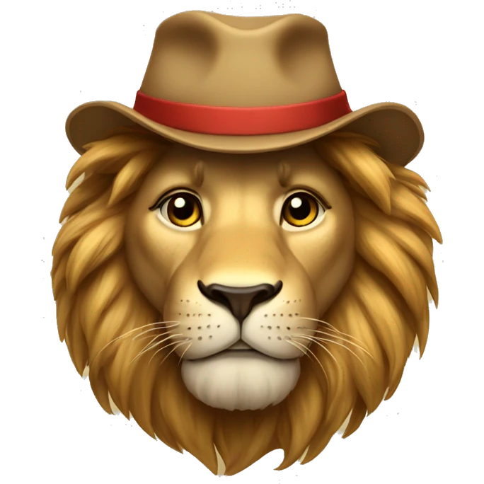 Lion with hat emoji