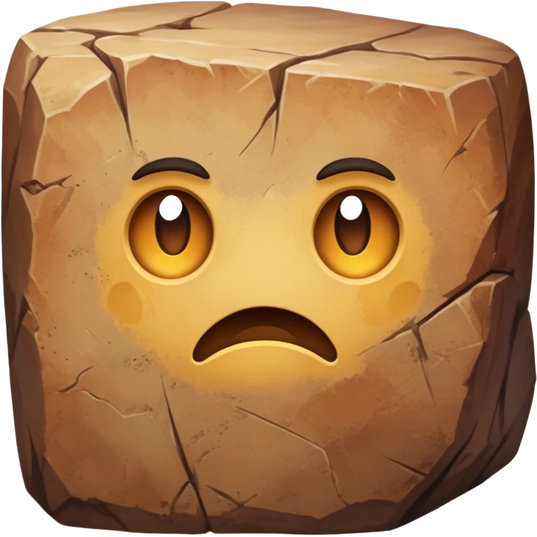 Brown rock element emoji