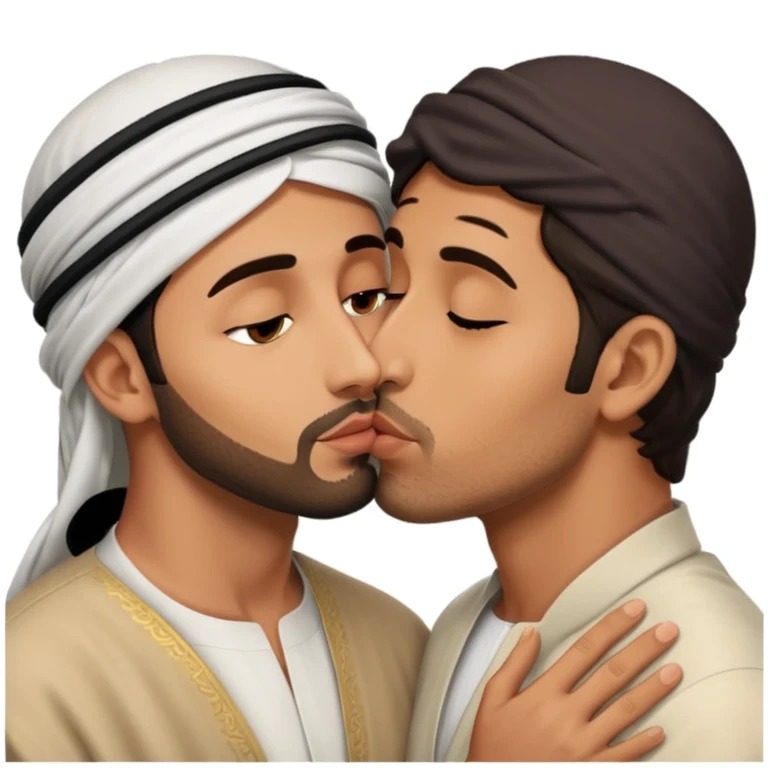 Arab man kiss man emoji