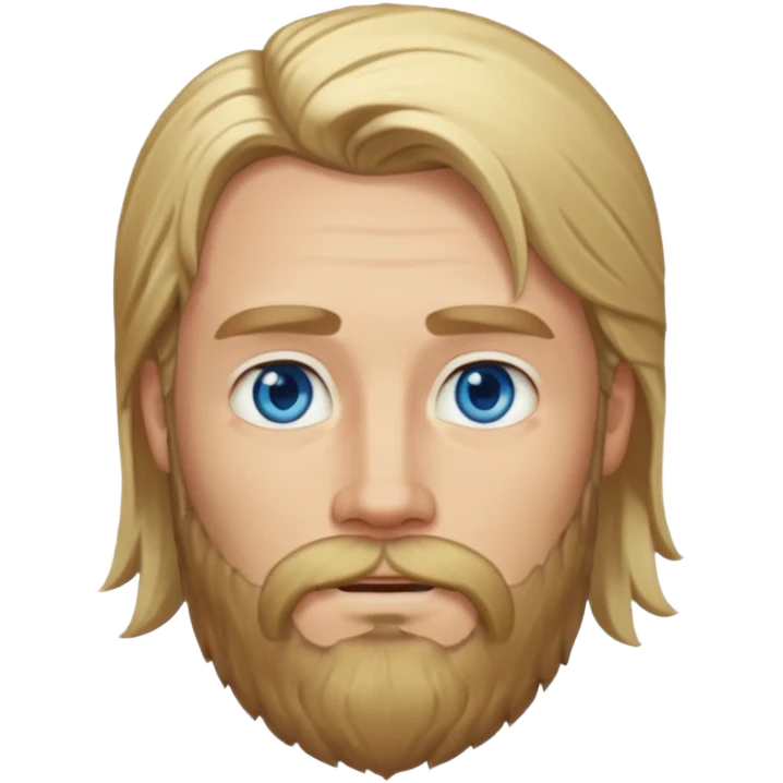 blonde man bearded long haired emoji