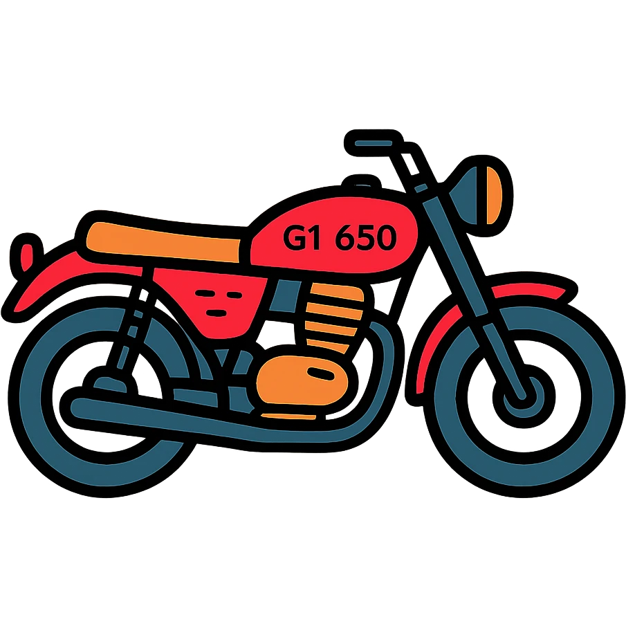 red GT 650 motorcycle icon emoji