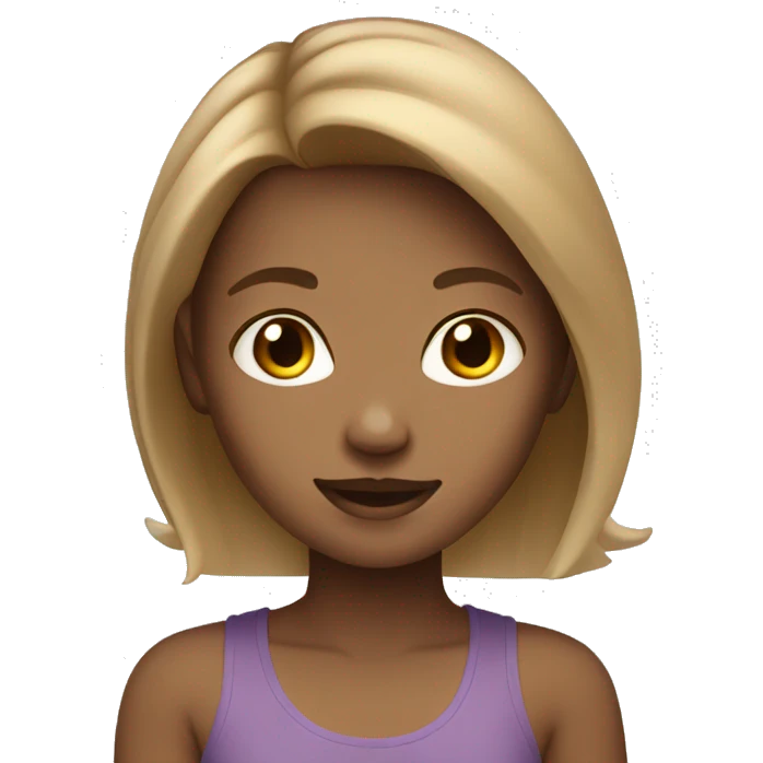 Cute girl with light brown hair emoji