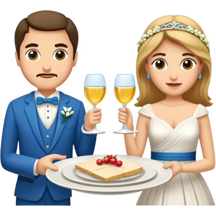 greek wedding breaking plates emoji