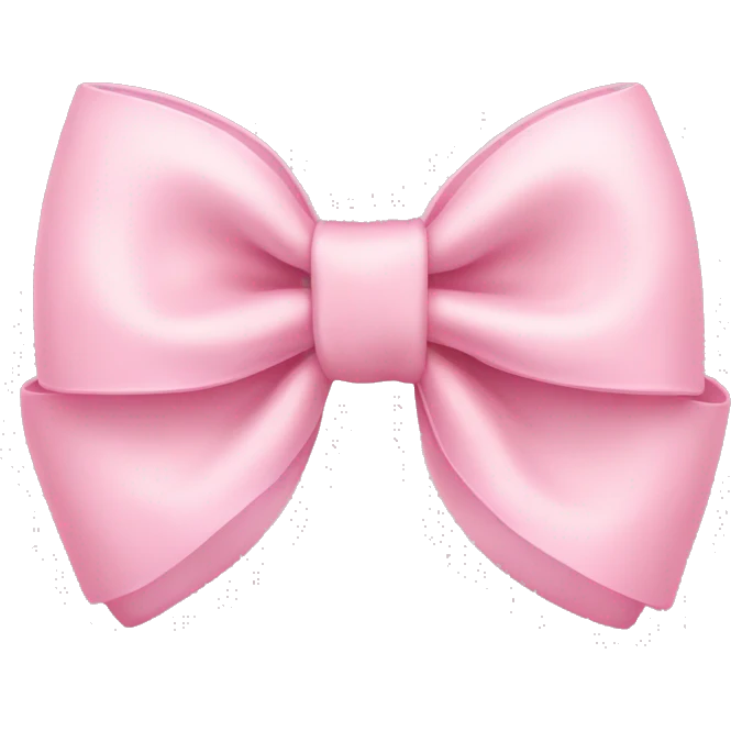 light pink bow on light pink bow emoji