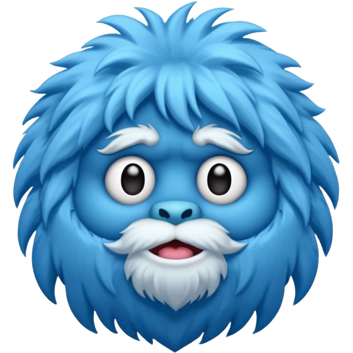 blue fuzzy furry yeti emoji