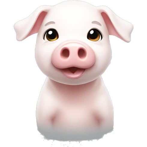 a piglet in white lab co emoji