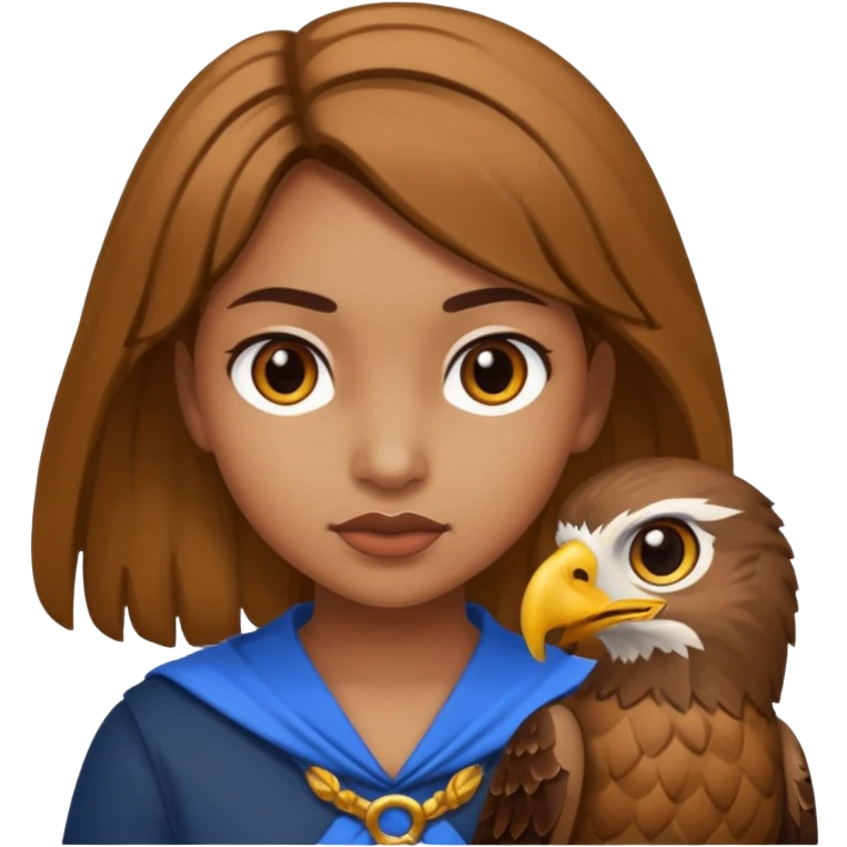 A girl saying hawk tuah emoji