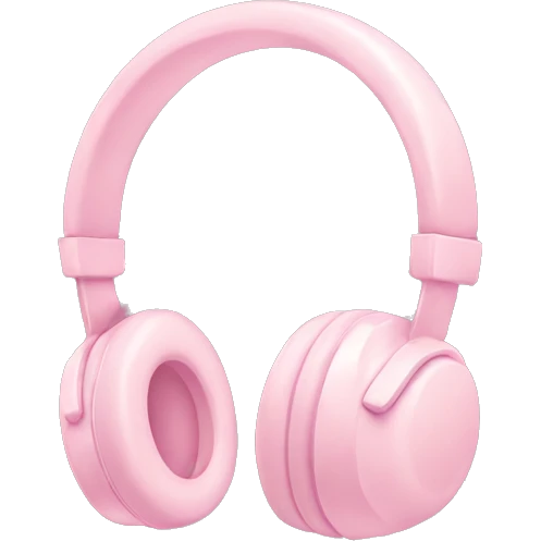 pastel pink headphone emoji