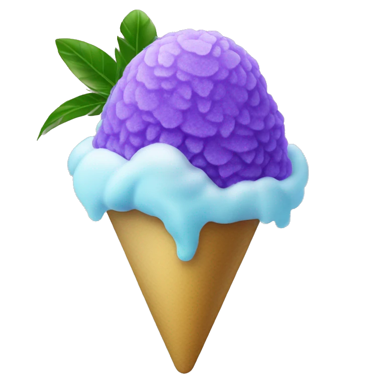 Ube tropical shaved ice emoji