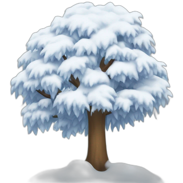 Neige sur un arbre emoji