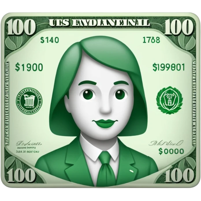 $100 bill emoji