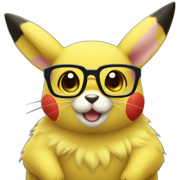 Picachu con gafas emoji