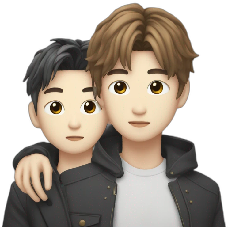 lee know and han skz emoji