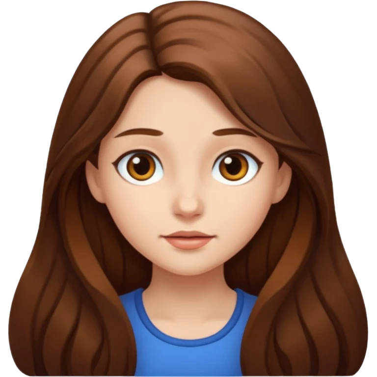 girl with long  brown hair emoji