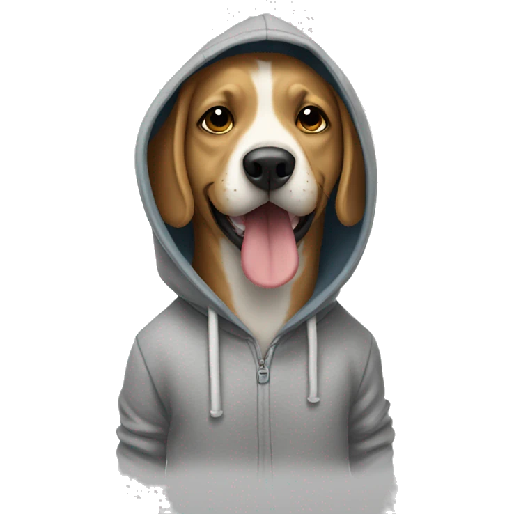 Dog wearing a hoodie  emoji
