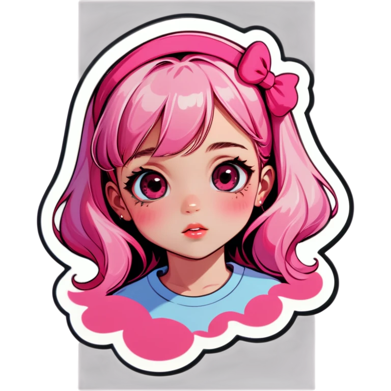 Aesthetic pink girl emoji