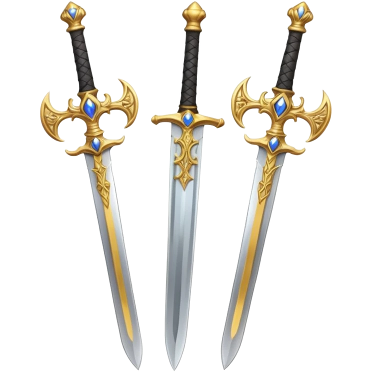 Two Golden royal swords with gold blades emoji
