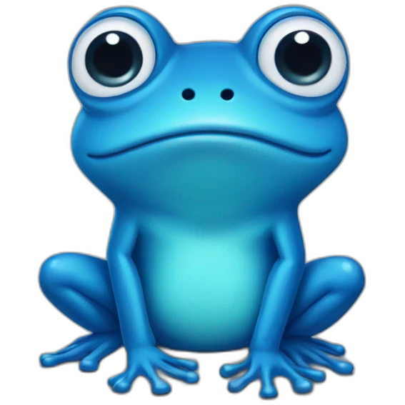blue frog shedding tears  emoji