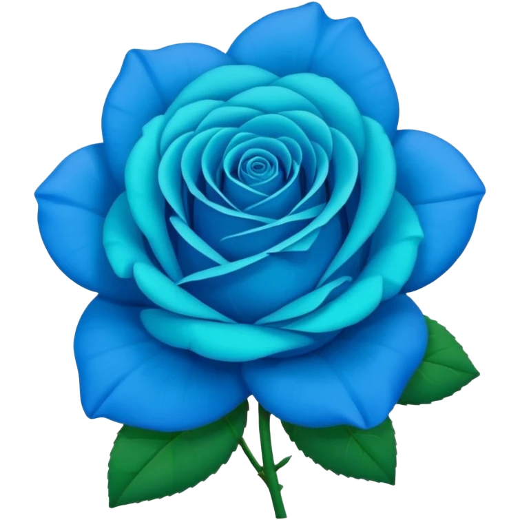 rose shape flower, no stem, now make it a 100% blue, 9.8% green, 0% red, bold and vibrant shade of blue emoji