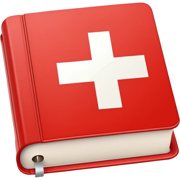 A modern dictionnary with swiss flag on cover in IOS style emoji