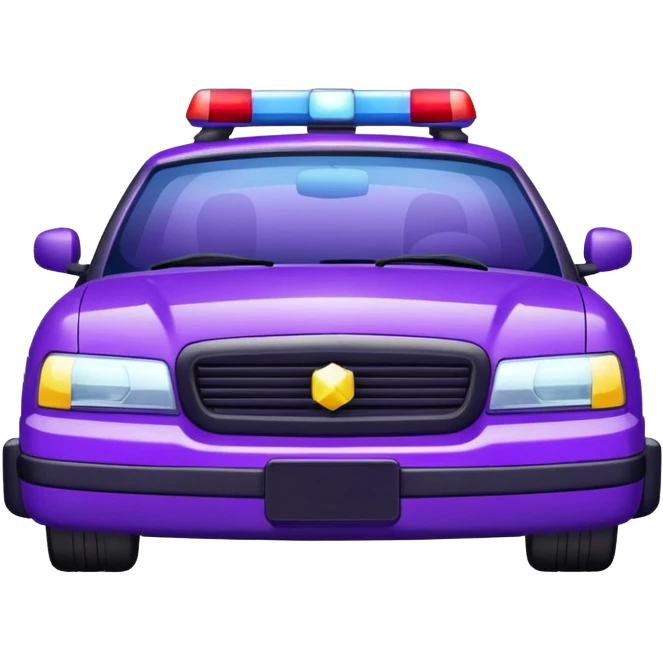 glitter purple police car light emoji