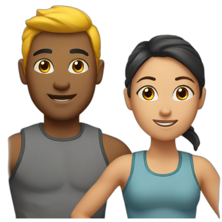 couple training together emoji