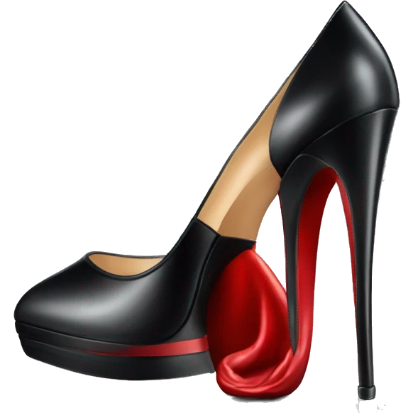black high heel with red bottom (louboutins) emoji