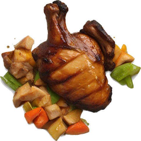 jerk chicken on a plate emoji