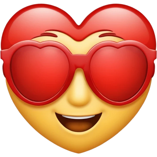 серце в окулярах веселе emoji